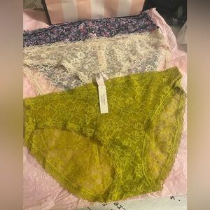 New 3 PACK Victoria’s Secret bikini Lace Panties Underwear Women Size XL